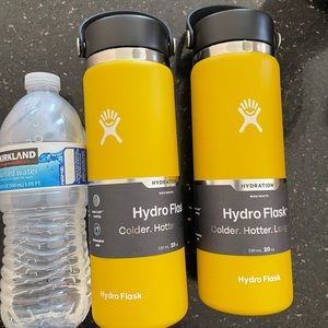 2 bottles yellow color Hydro flask 20 oz